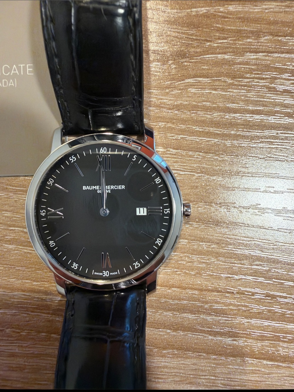 Baume & Mercier Men's Classima Quartz on a Leather Strap Watch